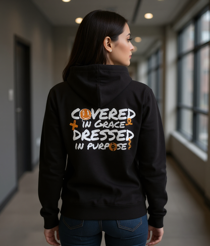 Covered in Grace, Dressed in Purpose - Unisex Classic Hoodies