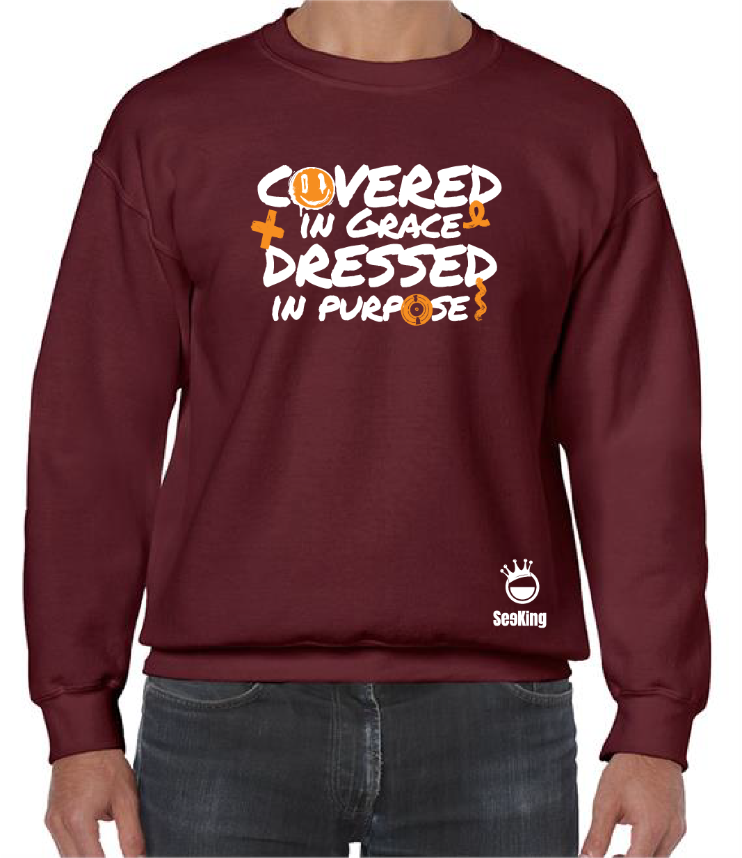 Covered in Grace, Dressed in Purpose - Unisex Sweatshirts